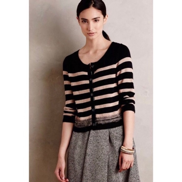 Moth | Black & Cream Button Down Cardigan Size S - Picture 2 of 7